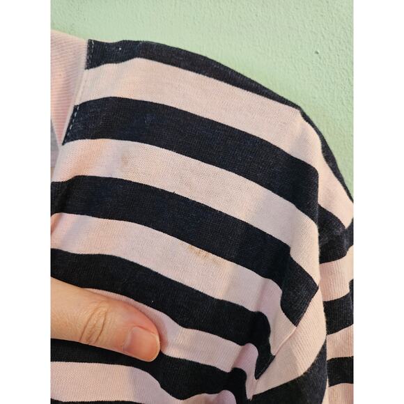 NEW VINTAGE Michael G 90s Striped Tee w/ Small Hole Defect ~ Medium Made in USA - Picture 6 of 14